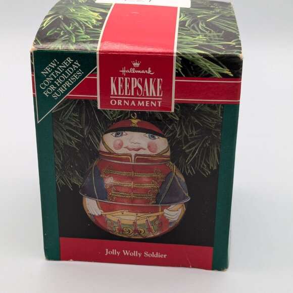 Hallmark Keepsake Jolly Wolly Soldier 1991, Pressed Tin Container Ornament - Picture 8 of 11